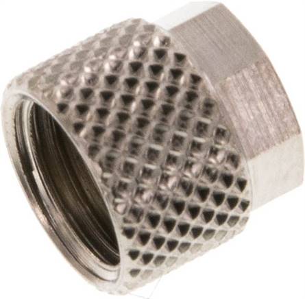 CK-Überwurfmutter 6x4mm(M 10 x 1), Messing vernickelt