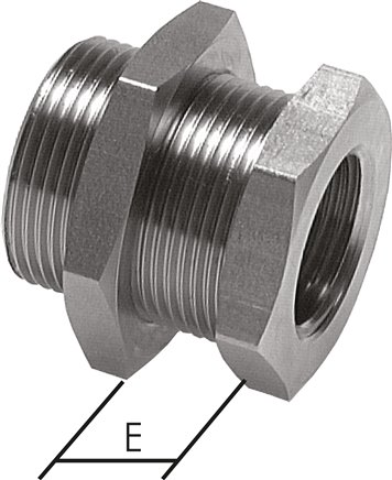 Schottverschraubung G 1/8"-G 1/4", 1.4571