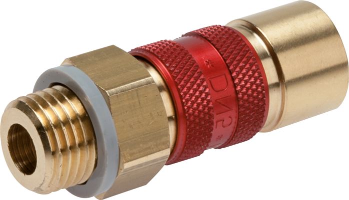 Schnellkupplung (NW5) G 1/8"(AG), grün, Kreis Ø 10,5 mm