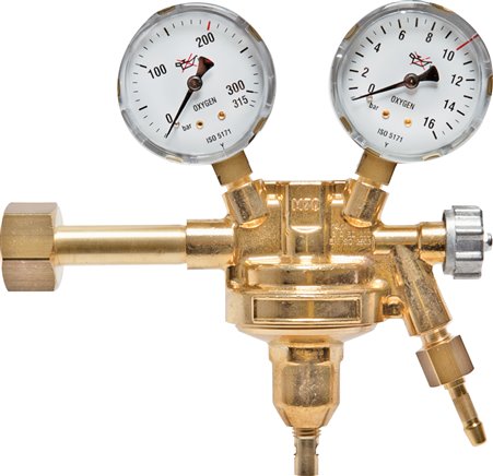 Flaschendruckminderer 0 - 10 bar für Wasserstoff, Methan, Erdgas, Leuchtgas