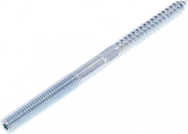 Stockschraube M 10x140, Stahl verzinkt Sternprofil (TX)
