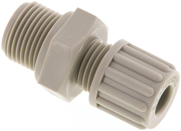 Gerade Verschraubung G 3/8"-8x6mm, Polypropylen