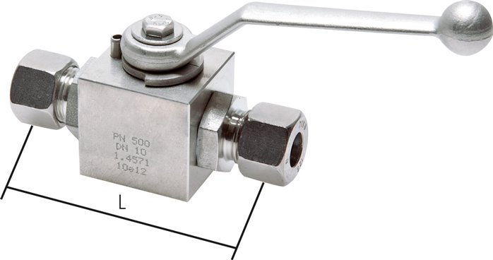 Hochdruck-Kugelhahn, Edelstahl, 25 S (M36x2), -0,999 bis 315bar