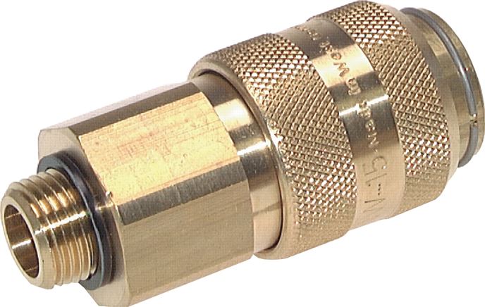 Schnellkupplung (NW15) G 1/2"(AG), Messing vernickelt