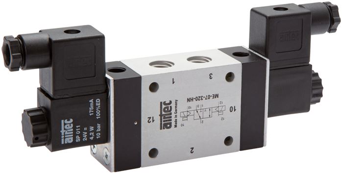 3/2-Wege Magnetimpulsventil mit Fremdluftanschluss, G 1/2" (Pilot G 1/8") 115V