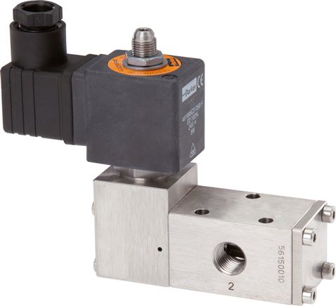 3/2-Wege (NC) Magnetventil, G 1/4", Federrückstellung, 230 V AC