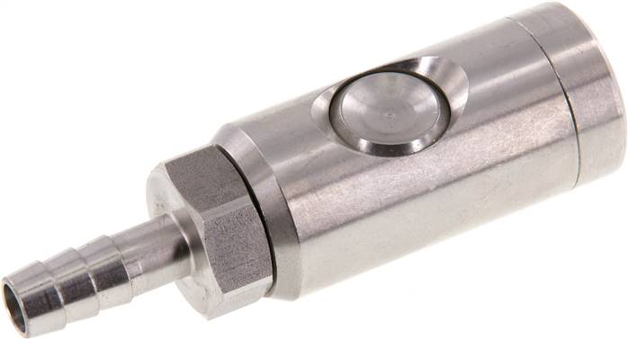Sicherheits-Druckknopfkupplung (NW7,2), 9 (3/8")mm Schl., Edelstahl