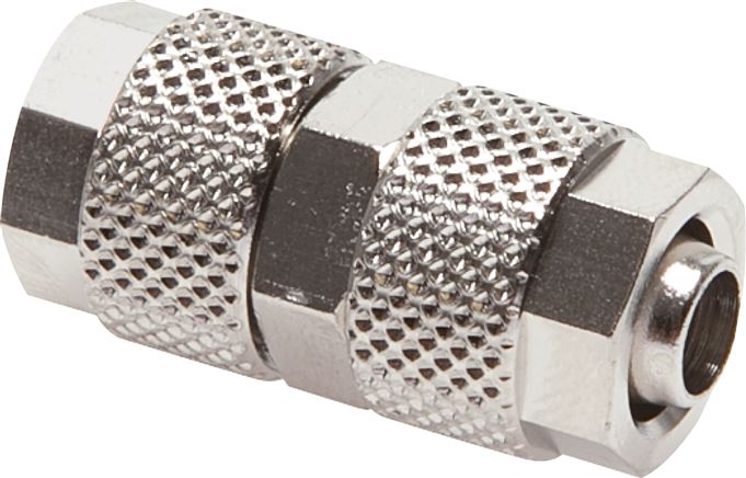 Gerade Verschraubung 4x2mm-4x2mm, Messing vernickelt