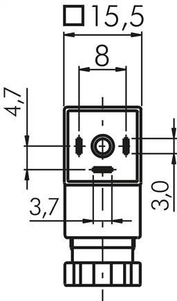 LED-Stecker Größe 0C (DIN/EN-C), 24 V AC/DC