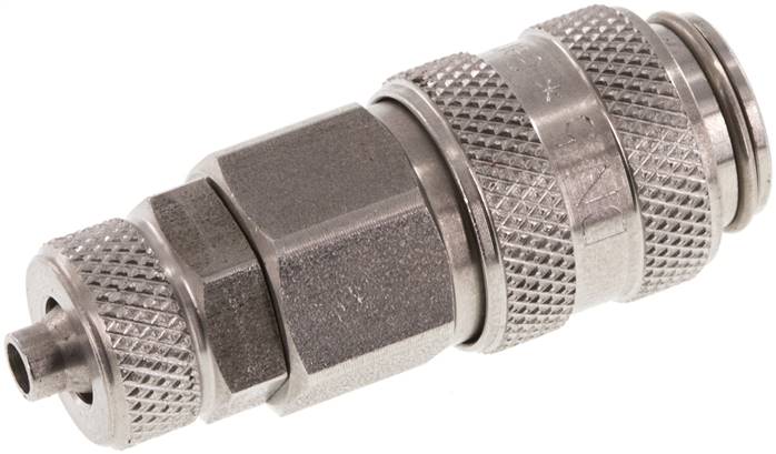 Schnellkupplung (NW5) 6x4mm Schlauch, Edelstahl