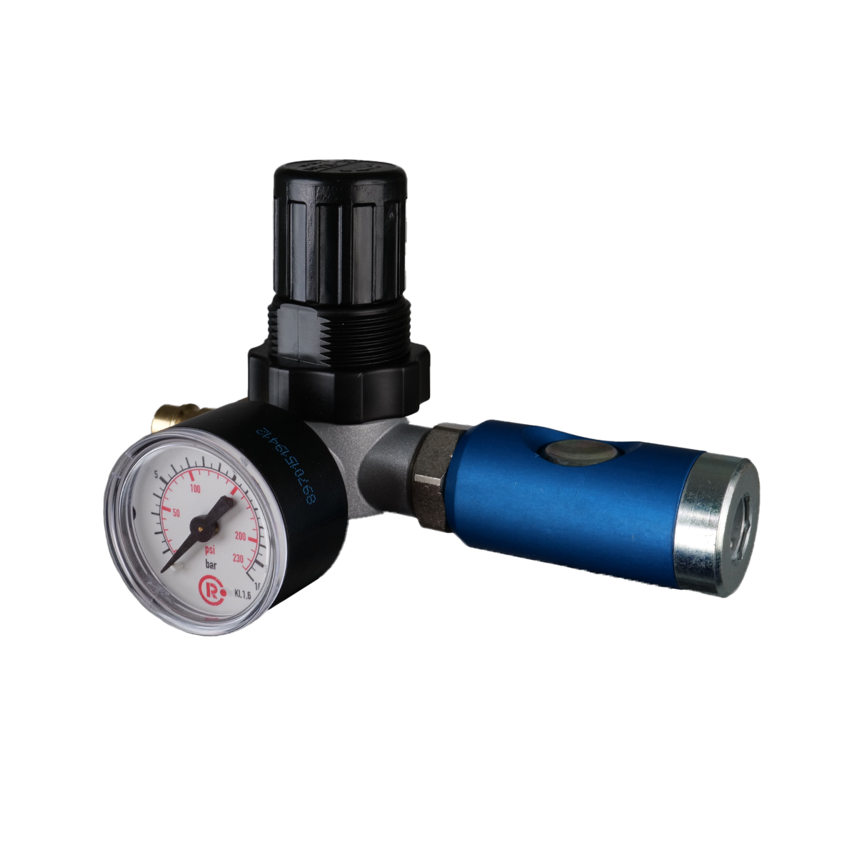 FAIRAIR Aufsteck-Druckminderer mit Sicherheitskupplung G 1/4, Stecknippel NW 7,2 0,5-10 bar, FA30011