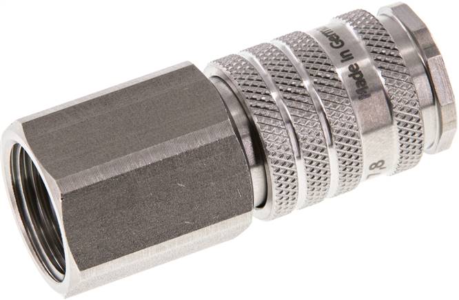 Schnellkupplung (NW7,2) G 1/2"(IG), Edelstahl, mit Kugelverriegelung