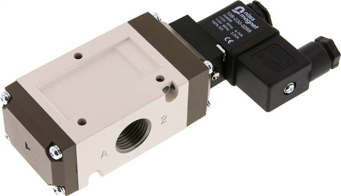 3/2-Wege Magnetventil, G 1/2", Federrückstellung (NC), 115 V AC