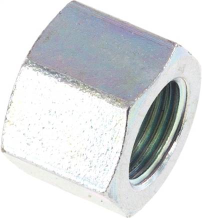 Überwurfmutter DN3, G 1/8", Bohrung 6,5mm, Stahl verz