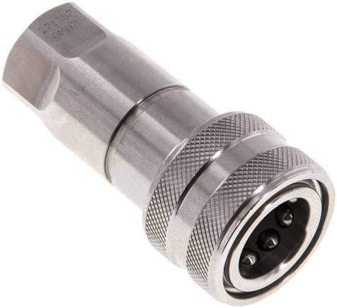 Hydraulikkupplung ISO 7241-1B, Muffe, G 1/4"(IG),Edelstahl