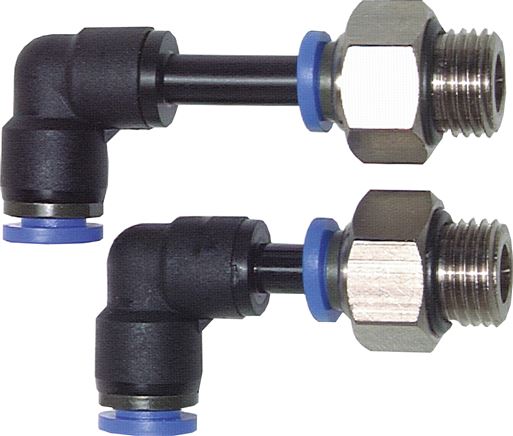 Winkel-Steckanschluss 8mm Stecknippel, 8mm Schlauch