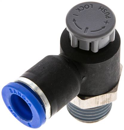 Kompakt-Drosselventil R 1/4"-8mm,abluftregelnd (Standard)