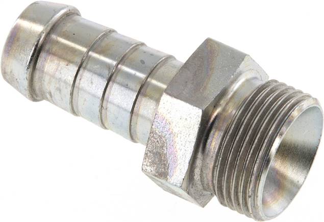 Schlauchnippel M 22x1,5 AG, 14 - 15mm, Stahl verzinkt