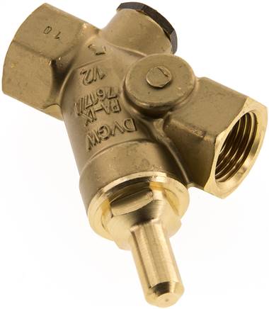 Schrägsitz-Rückschlagventil, Rp 1/2", PN 16 / Standard, Messing