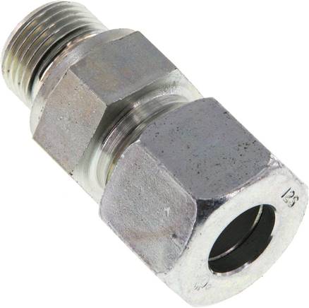 Gerade Schneidringverschr. G 3/8"-12 S (M20x1,5), Stahl verzinkt, Dichtung FKM