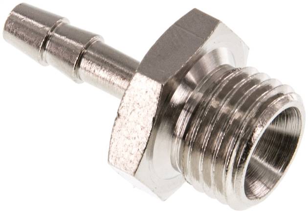 Gewindetülle G 1/4"-4mm, Messing vernickelt