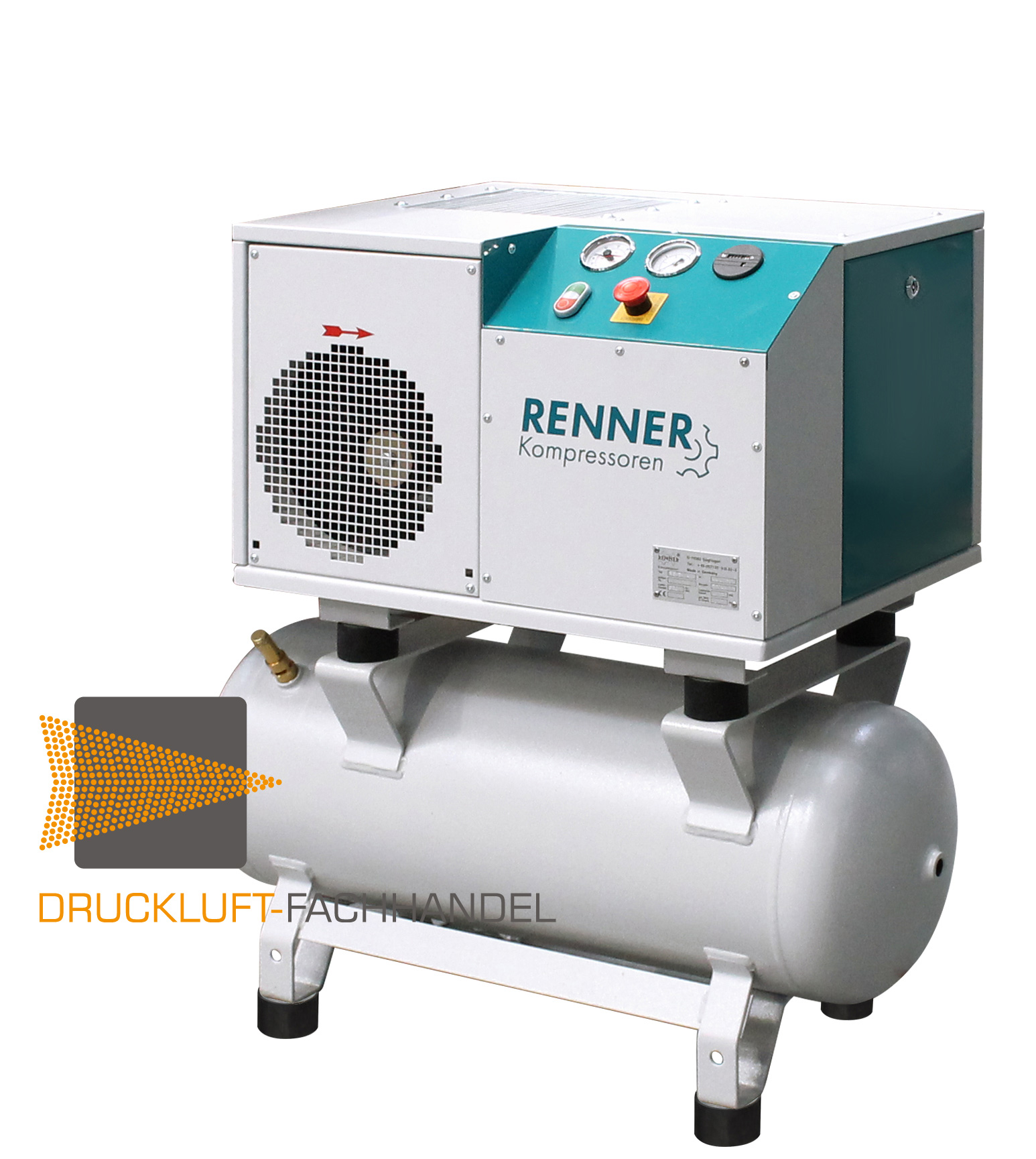 AUSSTELLER RENNER-Kompressor RSD-B 4,0 mit 90 L. Behälter  Schraubenkompressor