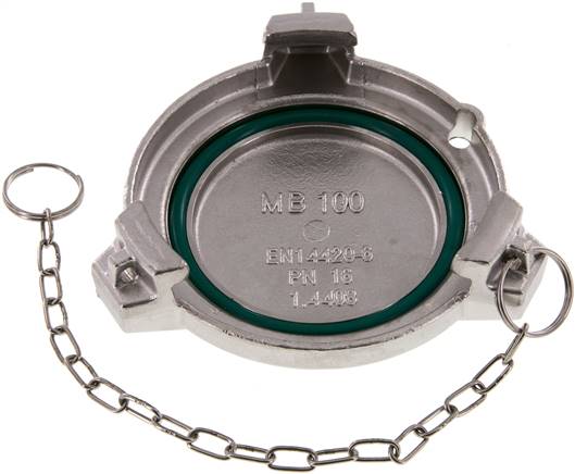 Tankwagenkupplung Verschlussdeckel, 1.4408 für VK 100 ES