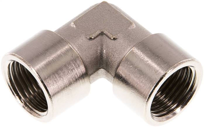 90°-Winkel G 1/2" (IG), Messing vernickelt