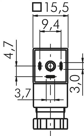 Magnetspule 24 V=, Bauform L, Steckergröße 0