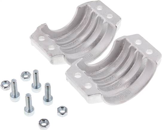 Klemmschalen 57 - 60mm, Aluminium, EN14420-3 (DIN2817)