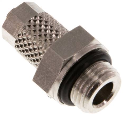 Gerade Verschraubung G 1/8"-4,3x3mm, Messing vernickelt