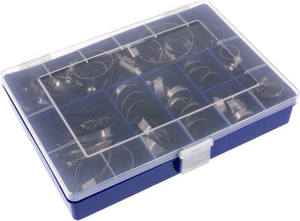 Schlauchschellen-Sortiment, 50 Stück, 8 - 60mm