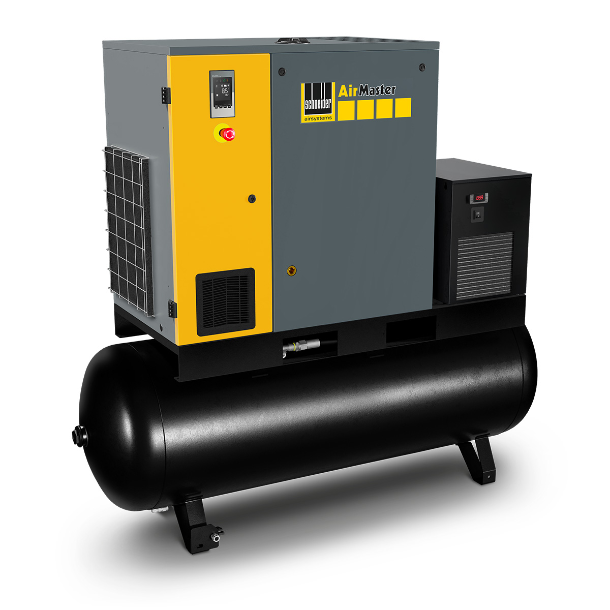 AKTION-SET Schneider Schraubenkompressor AM P 7-10-270 PRO+Servicekit+Qualitätsöl+Verbindungsschlauch+Gummischwingelemente