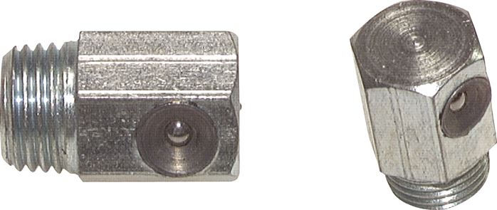 90° Trichterschmiernippel, M 10x1 (konisch), Stahl verzinkt