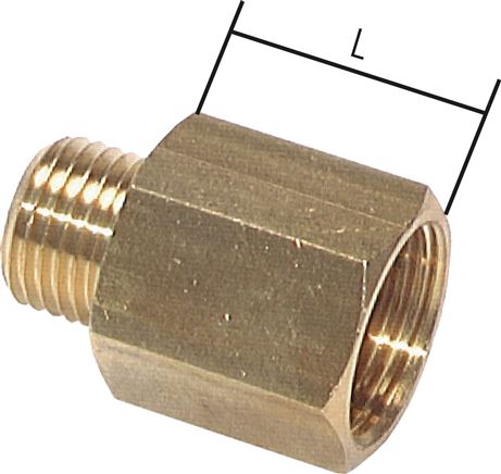 Reduziernippel G 1/4"(AG)-G 3/8"(IG), Messing