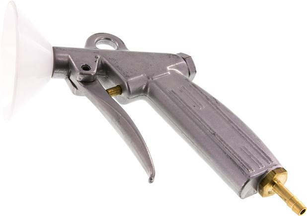 Alu Ausblaspistole mit Kurzdüse Ø 1,5 und Schutzschild 6 mm
