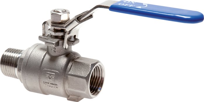 Edelstahl-Kugelhahn, Eco-Line leicht, R 2" / Rp 2", 0 bis 63bar