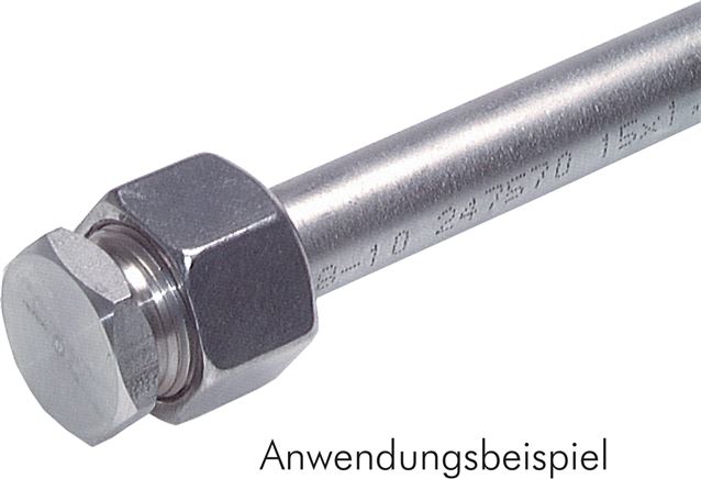 Verschlussverschraubung für Rohre 6 S (M14x1,5), Stahl verzinkt