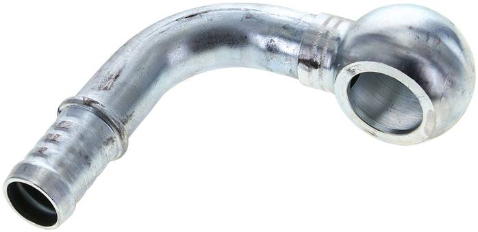 90°-Schlauchnippel 26mm Ring, 21 - 22mm, Stahl verzinkt