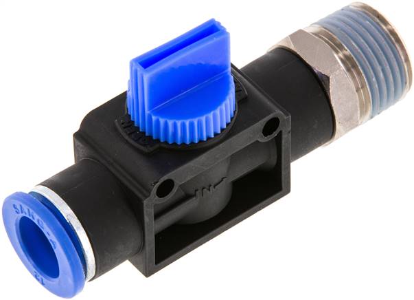 3/2-Wege-Absperrventil R 1/2"-12mm, Gewindeseite entlüftend
