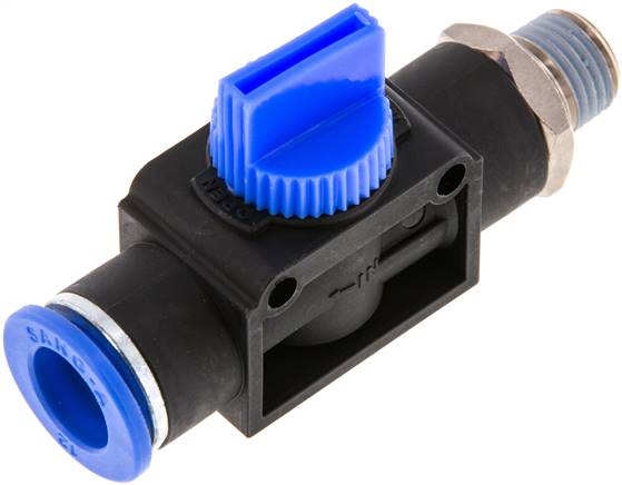 3/2-Wege-Absperrventil R 1/4"-12mm, Schlauchseite entlüftend
