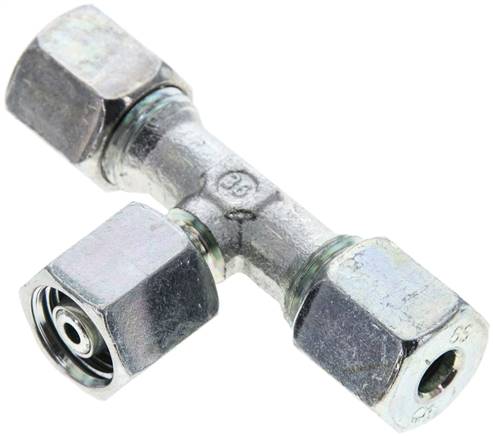 Einstellb. T-Schneidringverschraubung 6 S (M14x1,5), Stahl verzinkt