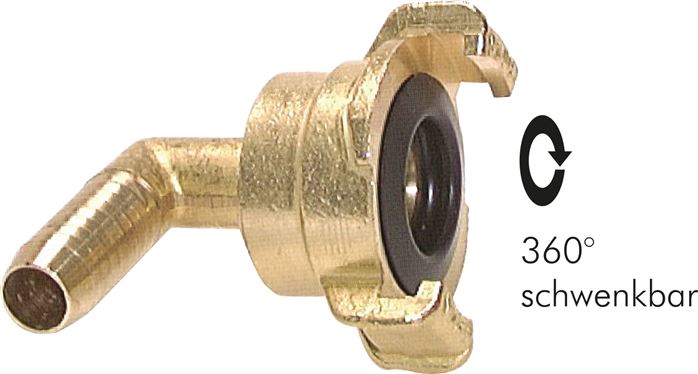 GK-Winkel-Schlauchkupplung, 13 (1/2")mm Schlauch, drehbar