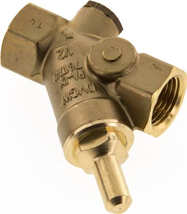 Schrägsitz-Rückschlagventil, Rp 1/2", PN 10 / DVGW, Messing