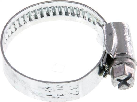 9mm Schlauchschelle 20 - 32mm, Stahl verzinkt (W1) (IDEAL)