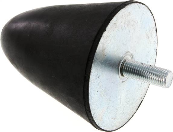 Gummi-Metall-Puffer, parabolisch, M 16 x 42
