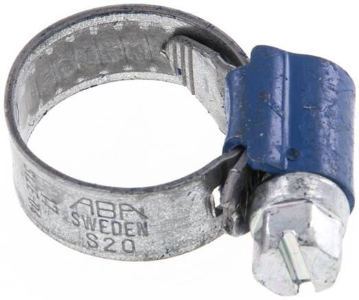 9mm Schlauchschelle 10 - 16mm, Stahl verzinkt (W1) (ABA)
