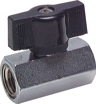 Messing-Minikugelhahn G 1/2" Innengewinde, PN 15, Flügelgriff