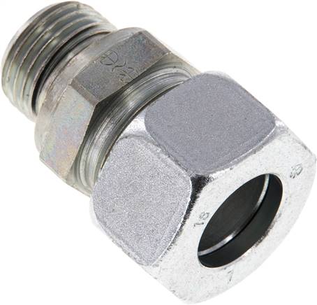 Gerade Schneidringverschr. G 1/2"-18 L (M26x1,5), Stahl verzinkt, Dichtung FKM