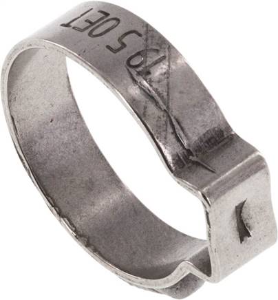 1-Ohr-Schlauchschelle 17,2 - 19,5mm, Edelstahl